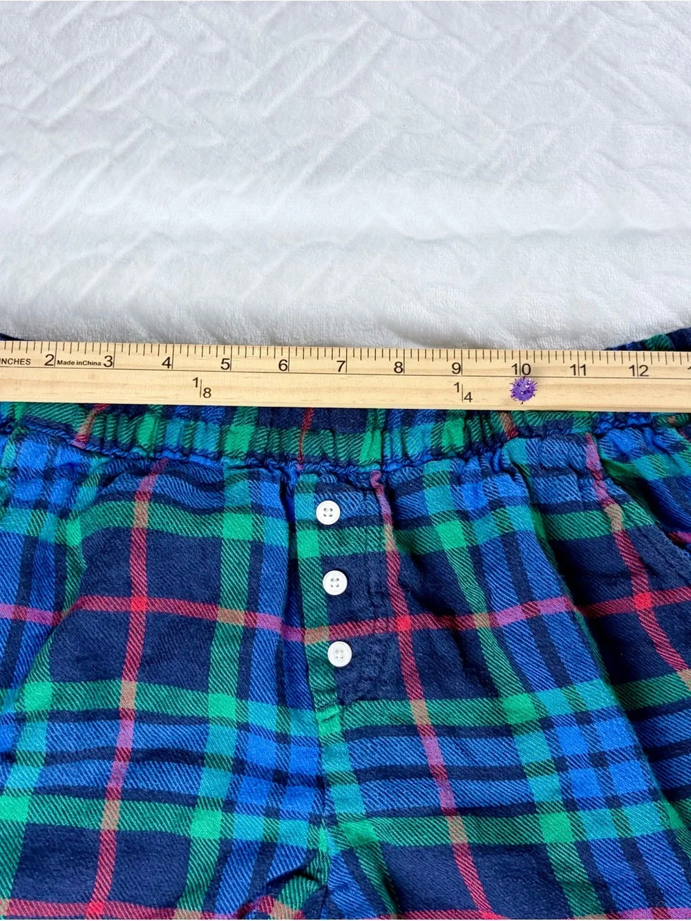 Aerie Plaid Flannel 2 Piece Lounge Set Size XS Ruffle Tank and Boxers Coquette